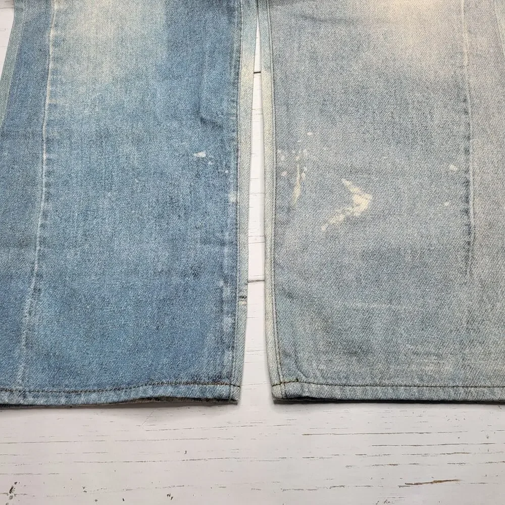 J Crew Point Sur Printed On Distressed Jeans Loose Straight Indie Sleeze 29